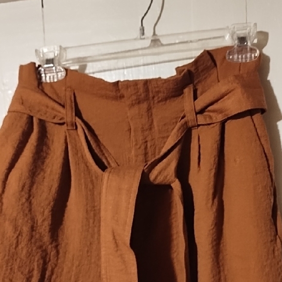 A New Day Lime New Women's Brown Tie-Waist Pants Size Small, Elastic Waist. - Picture 4 of 11